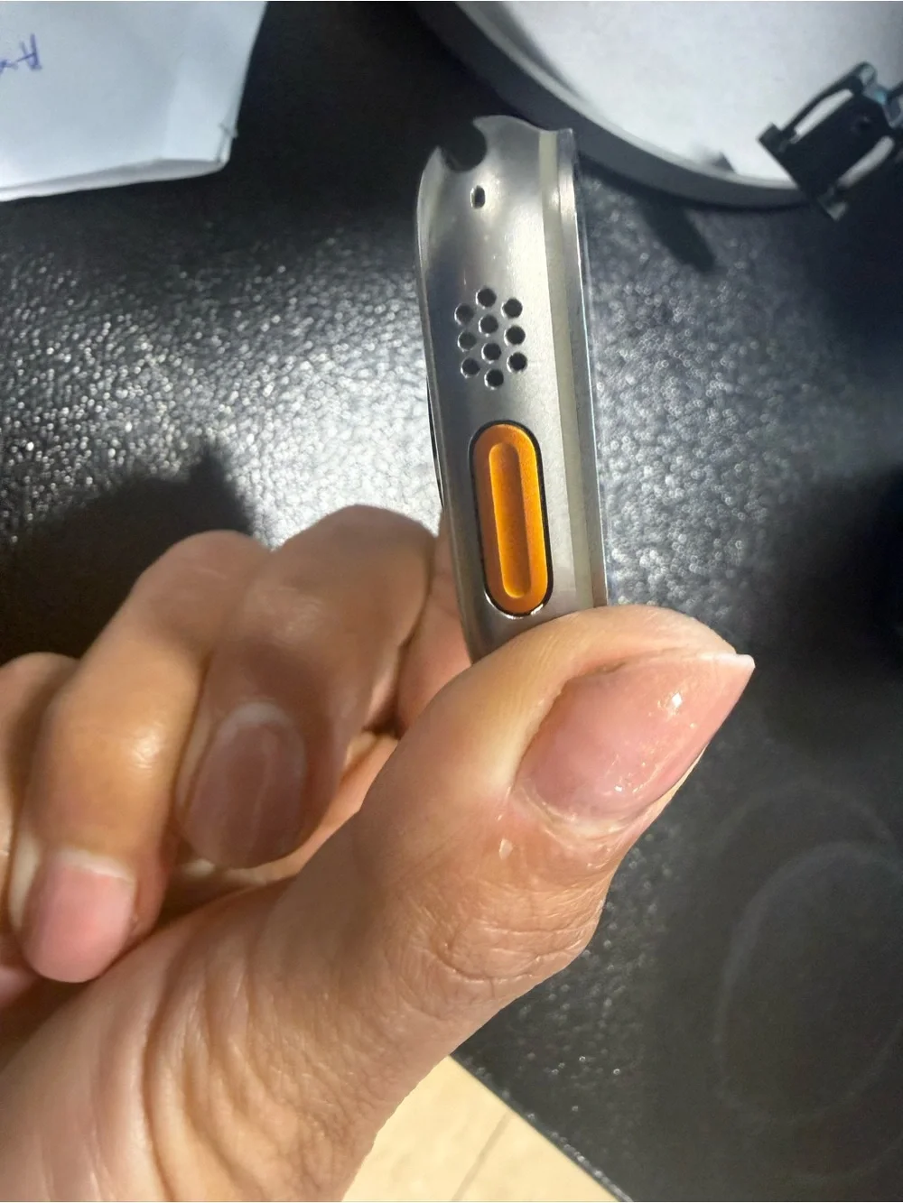 APPLE ULTRA 2 Silver Titanium case and Orange Crown Accent - 49mm